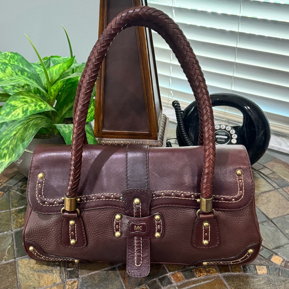 Michael Kors Vintage Genuine Leather Brown Shoulder Bag Satchel